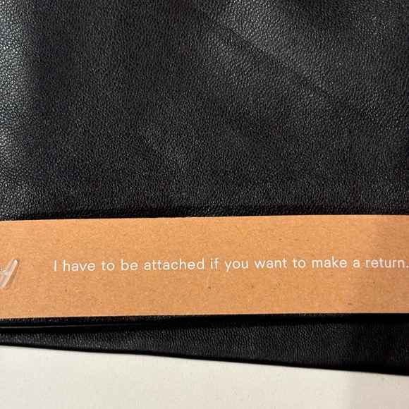 Reformation Veda Black Leather Mini Skirt Size 10 NWT - Picture 7 of 7